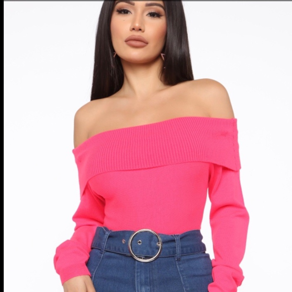 ***SOLD***FN Off the Shoulder Neon Top